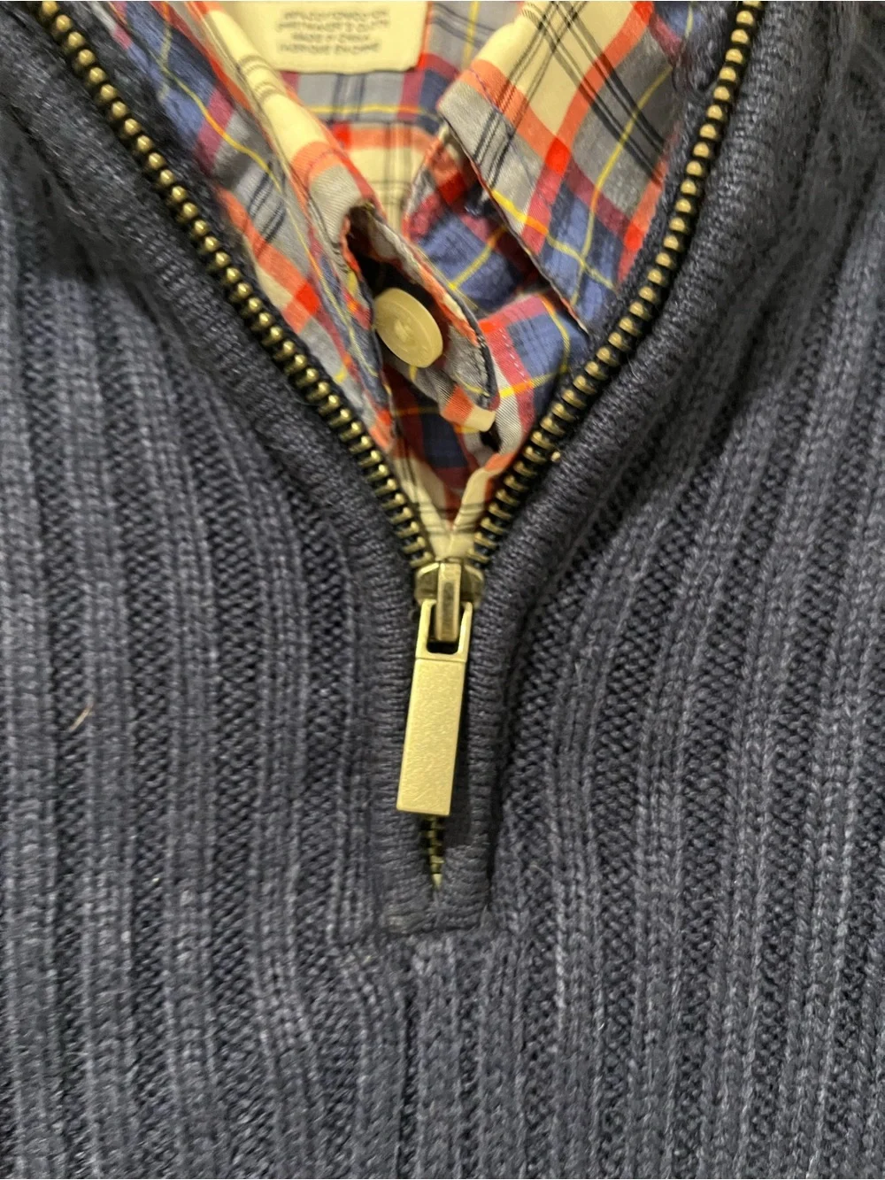 Geoffrey Beene men’s 1/4-zip pullover sweater, Navy XL (Free Lochlane XL Shirt.